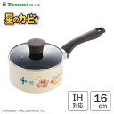 アルミ片手鍋 16cm IH対応 星のカービィ タマハシ KBY-04 / 1.5L 直火 ガス火 アルミ製 ふっ素加工 お鍋 フタ付き ガラス蓋付きかわいい ...