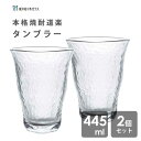 タンブラー 445ml (2個セット) 東洋佐々木ガラス 本格焼酎道楽 P-33131 / 日本製 食洗機対応 2個入 ウイスキー ロック グラス コップ クリ...