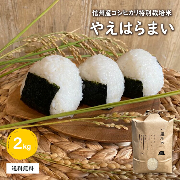 R5　長野県東御市産 「八重原米」 コシヒカリ2kg 特別栽培米 やえはらまい 産地直送 白米 玄米 粘り 甘め もちもち 一等米 きれいな水..