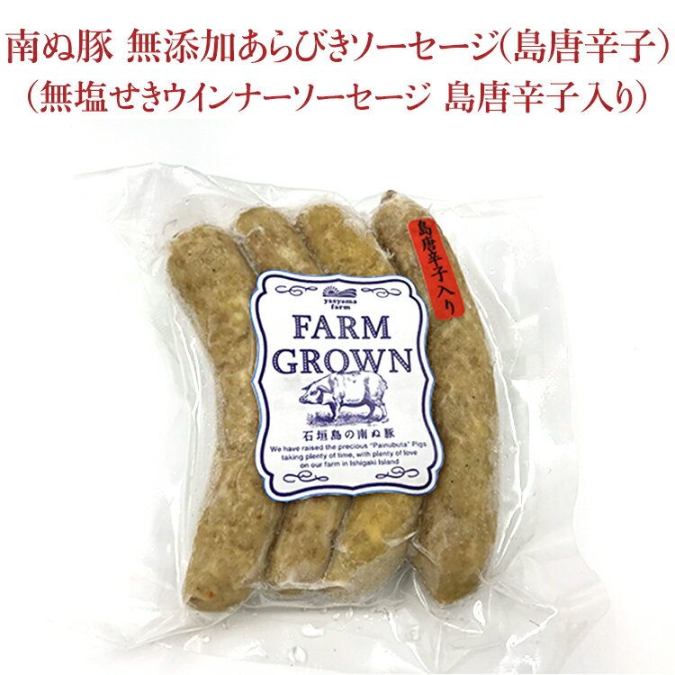 石垣島産 アグー豚 南ぬ豚 無添加 ソーセージ 島唐辛子 100g | 贈答 国産 沖縄 石垣島 自社牧場 希少 ブランド豚 本格派 燻製 職人 こだわり 手ひねり お土産 産地直送 内祝 出産祝い お返し …