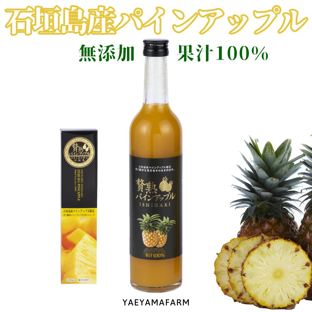 石垣島産 パインジュース 100% 500ml 高級 ギフト 贅沢 ストレート 果汁 丸絞り 濃厚 国産 沖縄 南の島 パイン パインアップル 丸絞り 朝食 お土産 産地直送 お客様 内祝 出産祝い お返し 法人ギフト 贈り物 贈答 贈答品 手土産 手 土産 父の日 母の日 健康 ビタミン