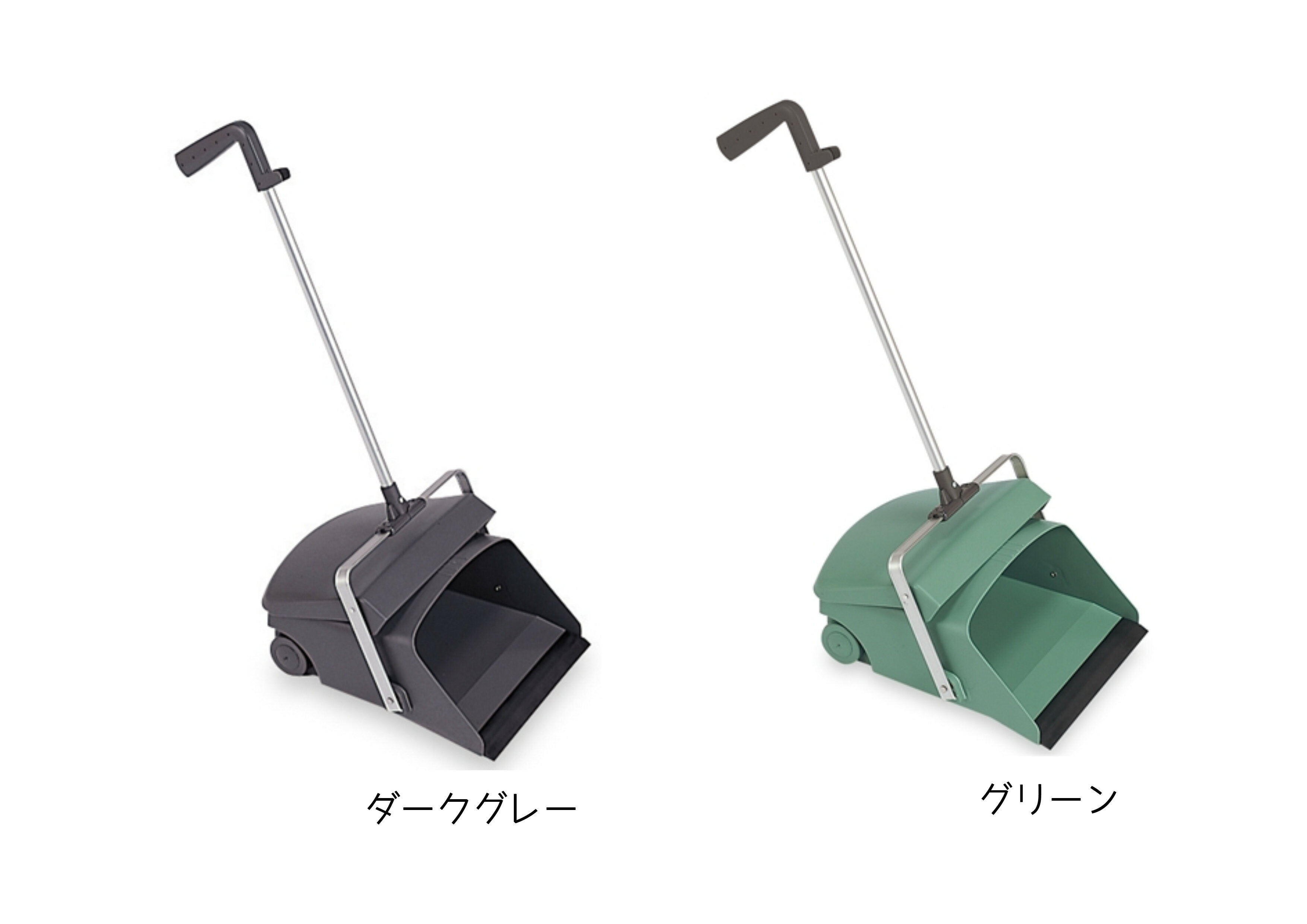 テラモト【正規販売店】デカチリトリ1本柄　大容量タイプ　6L　車輪付　1度にたくさんのゴミを回収できる！巡回清掃作業に◎(3)