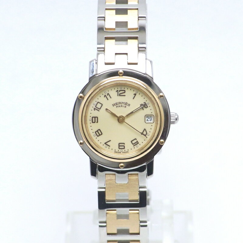 エルメス クリッパー CL4.220 ホワイト レディース 時計 【中古