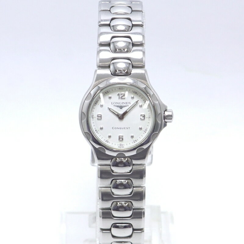 ロンジン LONGINES コンクエスト L1.130.4 レディース クオーツ ステンレス 腕時計 【中古】【程度A-】【良品】