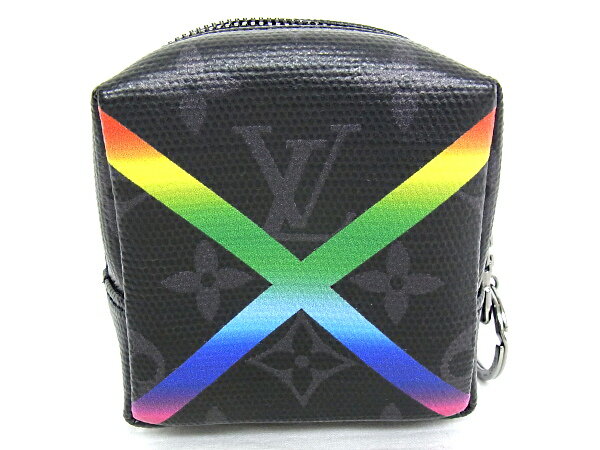 Louis Vuitton ルイヴィトン シャイニーモノグラムポーチ　MP2467　レインボー クロス・モチーフ ブラックビジューサック・スクエアポーチ　ノワール【中古品】【程度A】【美品】のサムネイル