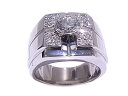 Pt900　プラチナ　指輪　印台 ノーブランド　リングダイヤ　中央1.007ct　脇0.18ct【中古】【程度A】【美品】