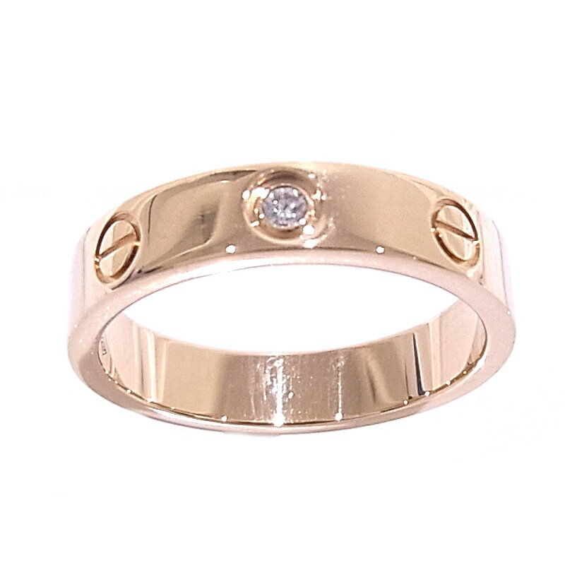 カルティエ Cartier　ミニラブリング PG ダイヤモンド1粒　1Pダイヤピンクゴールド 51号　日本サイズ約11号【中古】【程度A+】【極上美品】のサムネイル