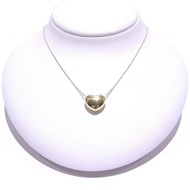 K18YG イエローゴールド ハートモチーフペンダント　ネックレス【中古】【程度A】【美品】