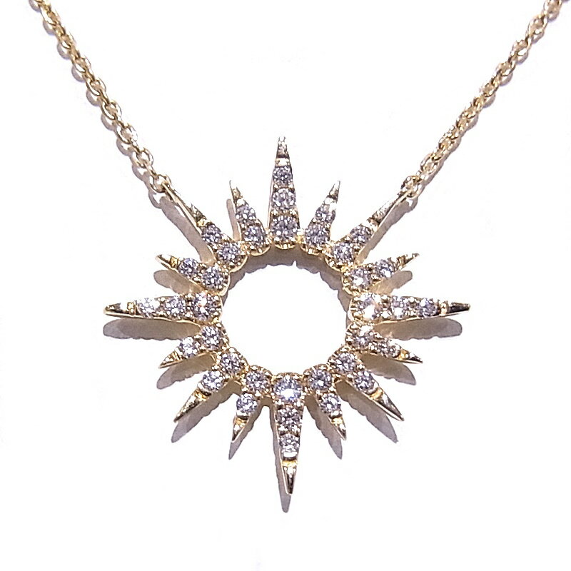 スタージュエリー　STAR JEWELRYK18YG　イエローゴールド　ネックレスSUNBURST　サンバースト　ダイヤモンド