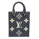 ルイヴィトン LOUIS VUITTONプティット・サックプラ ハンドバッグショルダーバッグ 2WAY M81416モノグラムアンプラント ノワール/ベージュ【中古品】【程度A】【美品】(4)