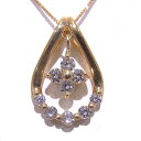 ネックレス 750 K18 YG イエローゴールドダイヤモンド 合計0.29ct デザインネックレス【中古】【程度A】【ノーブランド】