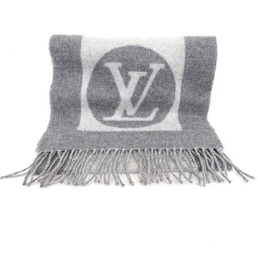 ルイヴィトン LOUIS VUITTON マフラーエシャルプ・カーディフ M70484レディース メンズ ウール/カシミヤグレー/シルバーカラー【中古】【程度A】【美品】 ルイヴィトン LOUIS VUITTON マフラーエシャルプ・カーディフ M70484レディース メンズ ウール/カシミヤグレー/シルバーカラー【中古】【程度A】【美品】