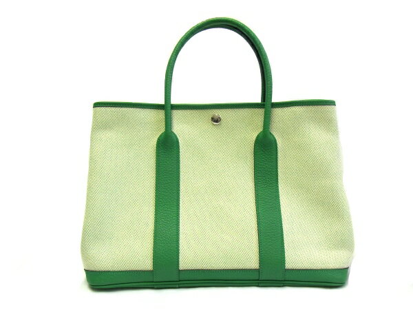 【中古品】【程度A+】【美品】エルメス ガーデンパーティーPM トワルアッシュ×ヴァッシュカントリー □R刻印のサムネイル