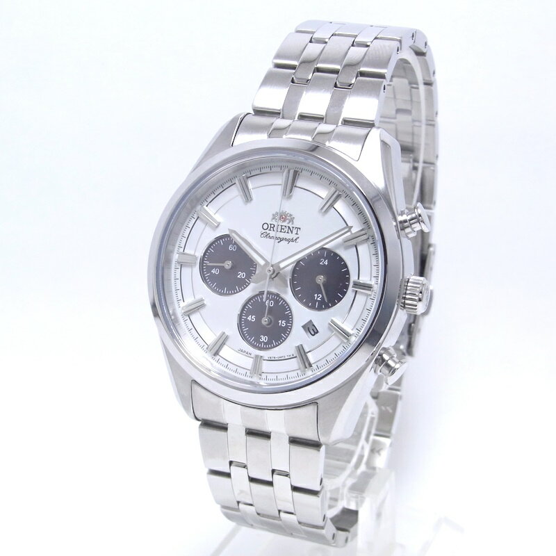 オリエント コンテンポラリーコレクション クロノグラフ ソーラーパワー RN-TX0305S メンズ 腕時計 【未使用展示品】【程度S】