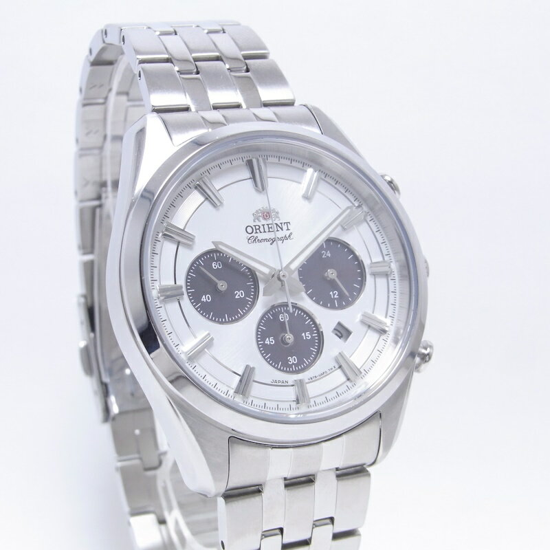 オリエント コンテンポラリーコレクション クロノグラフ ソーラーパワー RN-TX0305S メンズ 腕時計 【未使用展示品】【程度S】