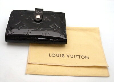 【中古】【送料無料】【代引手数料無料】ルイヴィトン　LOUIS　VUITTONヴェルニ　アマラント　サイフポルトフォイユヴィエノワ M93521がま口財布