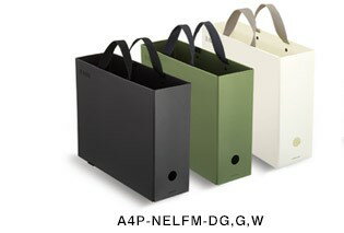 コクヨ　すっきり収納できるキャリーボックス　A4ボックス型（A4P-NELFM-W（ホワイト）・D（ブラック）・DG（オリーブグリーン）