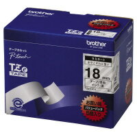 ブラザー ピータッチ用TZeテープカセット 透明に黒文字18ミリ幅 5本パック (TZE-141V) ブラザー ピータッチ用TZeテープカセット 透明に黒文字18ミリ幅 5本パック (TZE-141V)