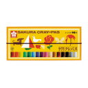 サクラクレパス クレパス(太巻)16色セット ゴムひも付き (LP16R)