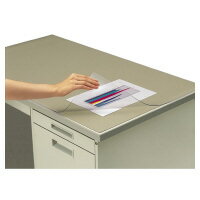 【配送条件あり】コクヨ　デスクマット軟質W（非転写）　グレー　透明　下敷き付　3号デスク用(マ413M)(51148898)