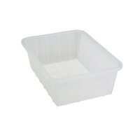 積水テクノ成型 角カゴ　深型　大　クリア　W360×D480×H165mm【配送条件あり】(K5442C)