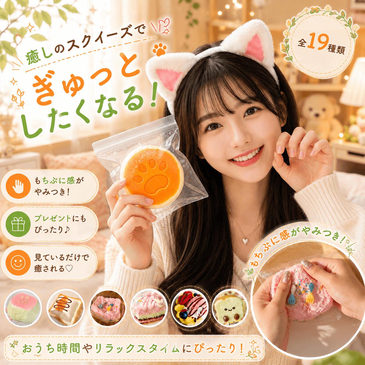水感スクイーズ 低反発 おもちゃ 大サイズ 中サイズ ぷにぷに もちもち かわいい ...