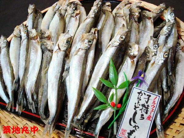 築地丸中 訳あり 子持ちししゃも丸干し1kg(45尾前後) こもちししゃも シシャモ