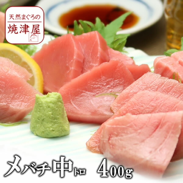 メバチマグロ（めばちまぐろ）中トロ 4人前（約400g）天然物 極上品 【送料無料】沖縄へは700円加算