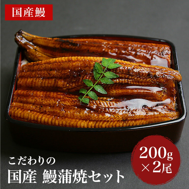 蒲焼き スーパーセール特売【送料無料】国産うなぎ200g×2尾　国内産 こだわりの国産鰻蒲焼セット　うなぎ蒲焼　お中元 ギフト用包装いたします。土用の丑の日 早割 誕生日 お祝いお歳暮 プレゼント グルメ 国産 うなぎ ウナギ 鰻 おすすめギフト