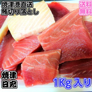 【送料無料】天然マグロ　鮪切り落とし1Kg 生食用　お刺身　マリネ　山かけ　オードブル　まぐろおさしみ　酒の肴　お酒のあて　焼津のまぐろ　鮪切り身　鮪は、血合い、骨、皮とりで、可食部100％です。基本美味しい赤身です。たっぷり1Kg