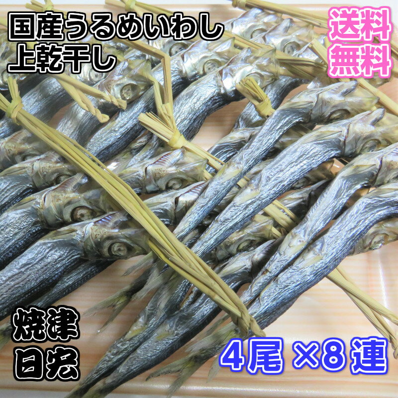 【送料無料】国産無添加うるめいわし上乾干し 酒の肴 日本酒にあう魚 イワシ丸干し 栄養満点 無添加自然食品 ウルメよく干してあります 日持ちします 昔なつかしのうるめ丸干し