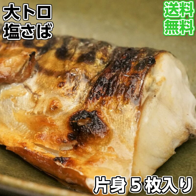 【送料無料】【酒の肴】美味しい鯖　ふっくらジューシー　大トロ　塩さばフィーレ　みんな大好き 大トロさば　ごはんにあう魚　ご飯の友　酒のつまみ　天然　ヘルシー食材　青魚　DHA　EPA　中性脂肪をさげる