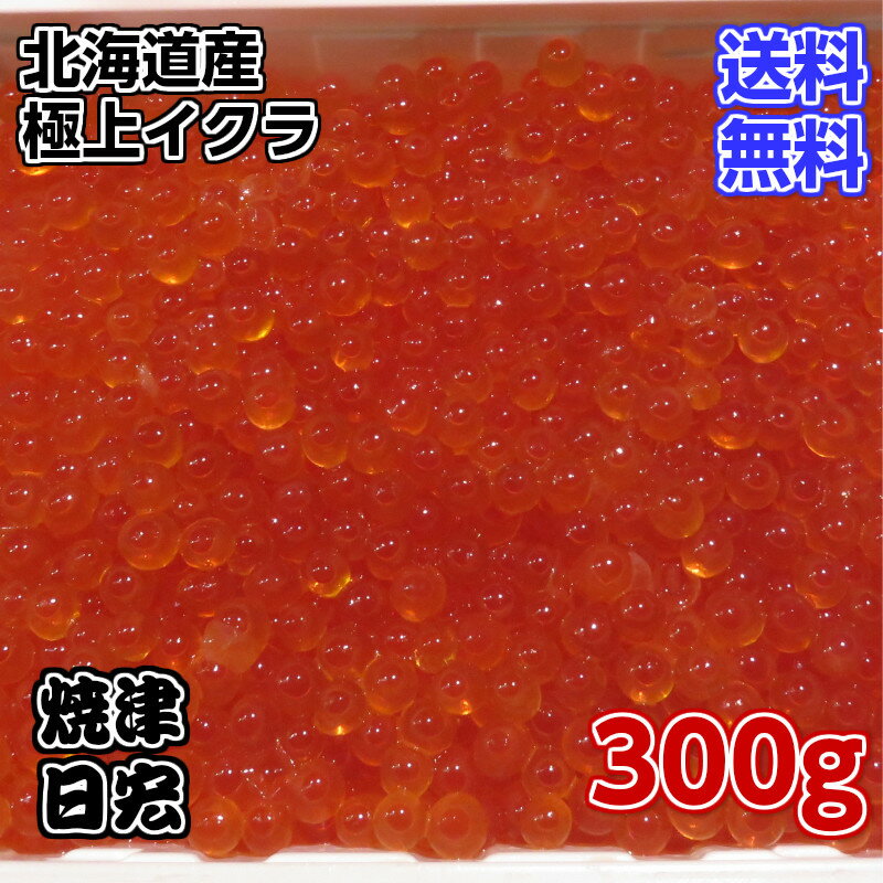 【送料無料】北海道産天然極上イクラ醤油300g　寿司種　寿司ネタ　手巻き寿司　海鮮丼　オードブル　酒の肴　日本酒にあうつまみ　国産天然　北海道天然　どんぶり　おにぎりの具　お茶漬け