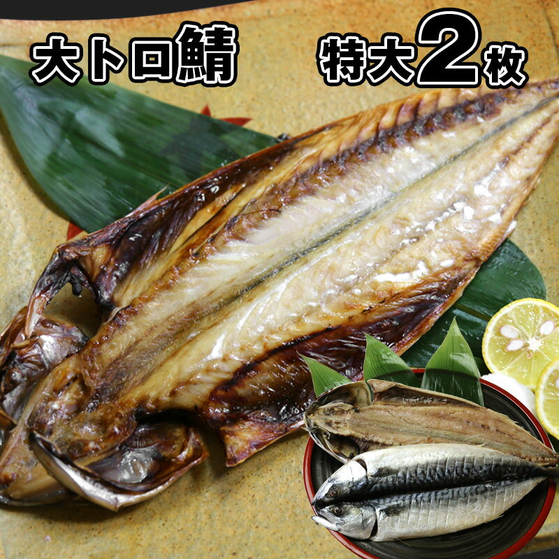 【送料無料】大トロさば 鯖 特大(200g〜300g)が2枚 肉厚 脂たっぷり 大型サイズ さばのひらき サバの天日干し さばのひもの ごはんのお供 魚 魚介類 トロ鯖 海産物 産地直送 干物