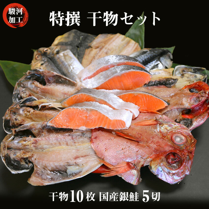 【送料無料】 特撰 干物セット 干物 10枚 国産銀鮭 5枚