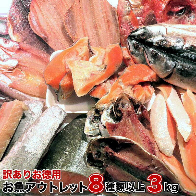 【送料無料　訳ありお徳用】お魚アウトレット 8種類以上　3kg以上 　お酒のあてに最高　BBQ　ごはんのお供　訳アリ干物　訳あり魚の切り身 徳用アウトレット 絶品アウトレット 父の日 敬老の日