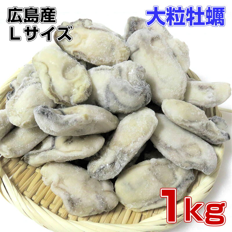 広島産　大粒Lサイズ牡蠣　業務用たっぷり1Kg　広島産　カキ　牡蠣　無添加食品　鍋パーティー　ギフト　贈り物　プリプリでおいしいよ　バター焼き　雑炊　カキフライ