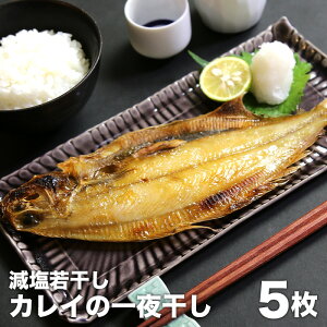 【送料無料】カレイの干物　5枚　手作り　天日塩仕様　減塩一夜干し　天日干し　酒のつまみ　魚　酒のさかな　ごはんのお供　　カレイ干物セット唐揚げに最適です。