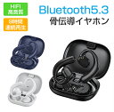 骨伝導イヤホン Bluetooth5.3 耳掛け hifi 高音質 小型 軽量 ブルートゥースイヤホン 自動接続 低遅延 左右独立型 Siri対応 ヘッドセット...