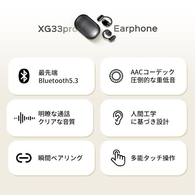 ワイヤレスイヤホン 空気伝導 Bluetooth5.3 耳掛け イヤホン 開放型 ブルートゥースイヤホン 高音質 長時間待機 充電ケース付き 自動ペアリング 生活防水 両耳 片耳 左右分離型 iPad iPhone sony yakia-10001167 yakia サンプル画像2