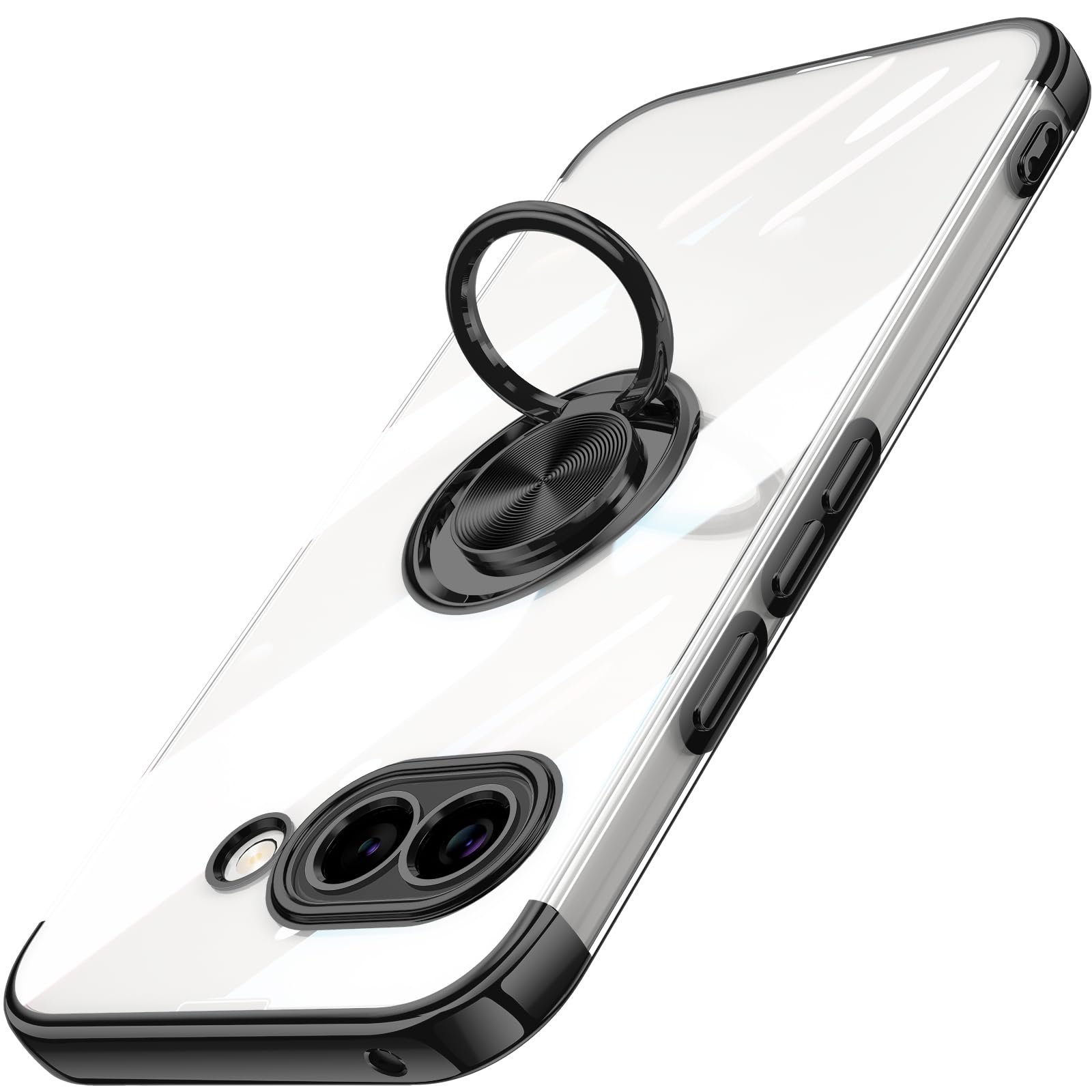 乐天商城 - Google Pixel 9a 用 ケース クリア リング付き ピクセル 9a カバー 透明 おしゃれ スマホケース メッキ加工 ソフトケース 耐衝撃 軽量 薄型 ストラップホール付き スタンド機能 車載ホルダー対応 携帯ケース ストラップホール付き