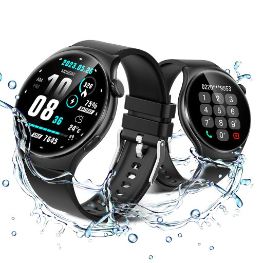 スマートウォッチ Bluetooth5.3 多種機能付き 1.43インチ大画面 通話機能付き Smart Watch 100多種運動モード 活動量計 腕時計 GPS機能 天気 輝度調整 IP68防水 200+文字盤切替 多言語 音楽再生 アンドロイド対応 Android/iPhone対応 日語説明書付き スマートウォッチ Bluetooth5.3 多種機能付き 1.43インチ大画面 通話機能付き Smart Watch 100多種運動モード 活動量計 腕時計 GPS機能 天気 輝度調整 IP68防水 200+文字盤切替 多言語 音楽再生 アンドロイド対応 Android/iPhone対応 日語説明書付き