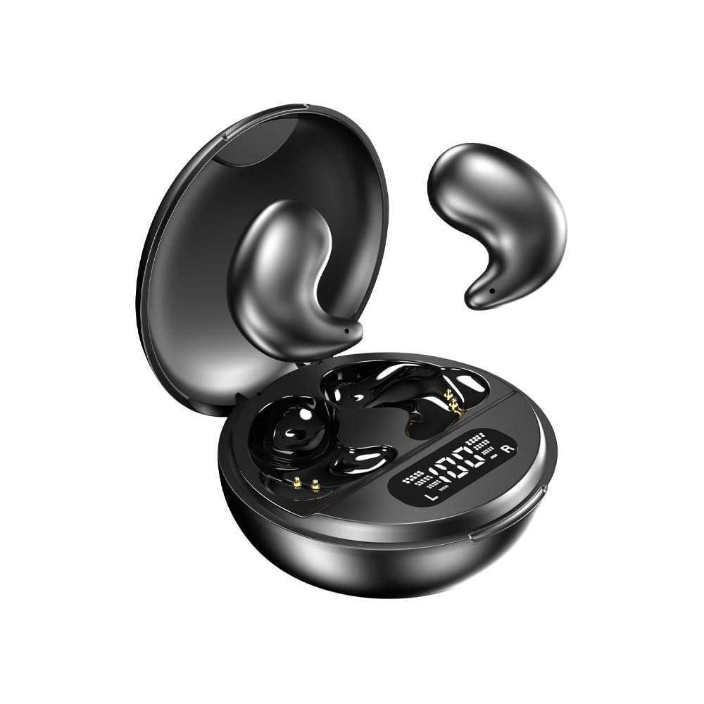 寝ながらイヤホン 寝ホン ながら聞きイヤホン Bluetooth 5.3 イヤホン ワイヤレスイヤホン 睡眠用イヤホン 寝ホン HiFi音質 コンパクト ノイズキャンセリング 5時間再生 快適装着 左右分離型 マイク内蔵 通話可 LED残量表示 充電ケース付き iPhone/Android対応
