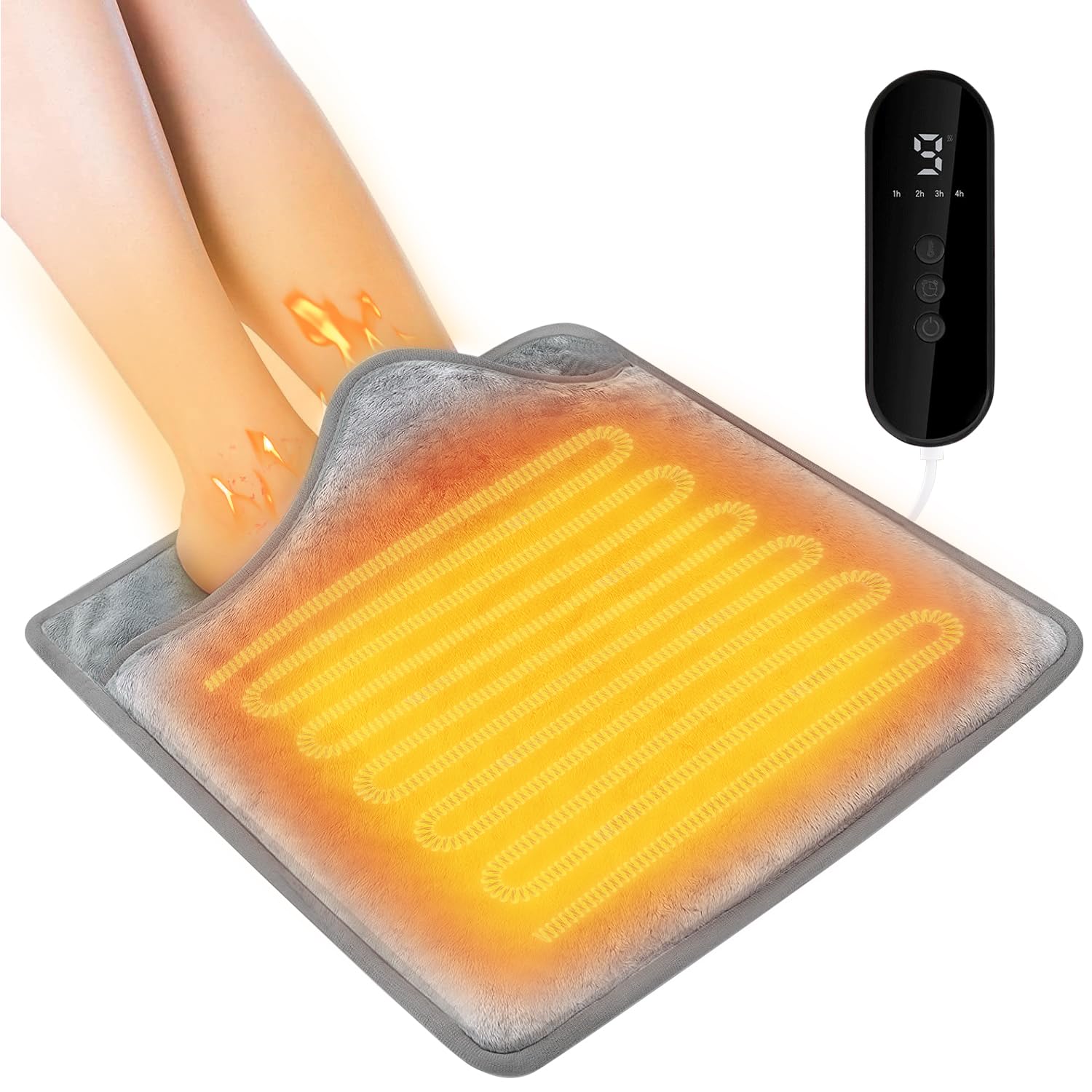 電気足温器 フットウォーマー 速暖 丸洗い可能 省エネ 9段階温度調整 タイマー付き 足入れタイプ 柔らかフランネル 足元ヒーター 電気座布団 足元 あったかグ...
