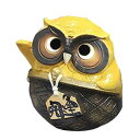 送料無料 がま口黄ふくろう!信楽焼 梟 ふくろう置物 陶器フクロウ 信楽焼き フクロウ置物 ふくろう しがらきやき 陶器 やきもの 縁起物 ギフト fu-012...