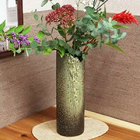 黒ビードロ寸胴花入れ