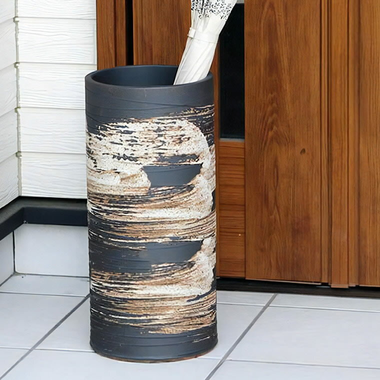 傘立て壷 【スーパーSALE 20%OFFクーポン配布中】傘立て 陶器傘立て 信楽焼かさたて 和風傘立て 傘入れ 壷 しがらき カサタテ やきもの傘立て かさたて陶器 玄関 インテリア 傘立て陶器 和風 傘立 kt-0125