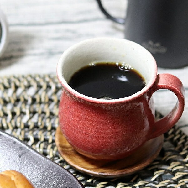 信楽焼 マグカップ 陶器 スープカップ おしゃれ 保温 かわいい 和食器 日本製 白 カップ 食器 やきもの コップ 焼き物 器 彩雲(赤)マグカップ w304-06 3