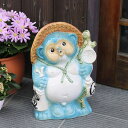 信楽焼 狸 信楽焼たぬき 風水たぬき 縁起物タヌキ 陶器タヌキ たぬき置物 やきもの しがらきやき 焼き物 狸 タヌキ 信楽 たぬき 青色 仕事運 ta-0346