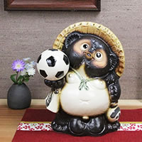 信楽焼き8号サッカー狸